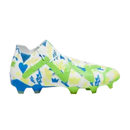 Кроссовки Neymar Jr. x Future Ultimate FG AG Puma, белый 107610 01 | white/racing blue/lemon meringue/parakeet green
