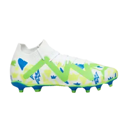 Кроссовки Neymar Jr. x Future Match FG AG Puma, белый 107612 01 | white/racing blue/lemon meringue/parakeet green
