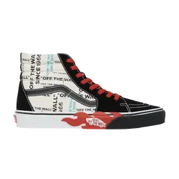 Кроссовки Sk8-Hi Vans, черный vn0a4bv6x0f | black/true white/red