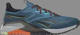 Кроссовки nano x2 tr adventure 'steely blue smash orange' Reebok, синий hp9226 | blue