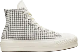 Кроссовки Converse Wmns Chuck Taylor All Star Lift Platform High Houndstooth Shine - Egret Pure Silver, кремовый a04276c | cream