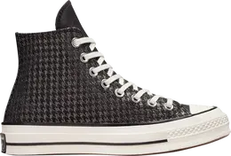 Кроссовки Converse Wmns Chuck 70 High Houndstooth Shine - Black, черный a04277c | black