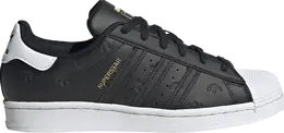 Кроссовки Adidas Wmns Superstar 'Allover Debossed Trefoils - Black White', черный hq1937 | black