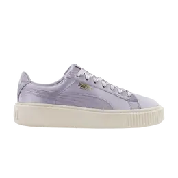 Кроссовки Wmns Basket Platform Puma, фиолетовый 365719 02 | thistle/gold/whisper white