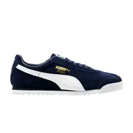 Кроссовки Roma Suede Puma, синий 365437 02 | peacoat/white/gold