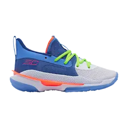 Кроссовки Curry 7 Big Kids Under Armour, синий 3022113 404 | water/white/american blue