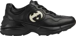 Кроссовки Gucci Wmns Rhyton Sneaker 'Black Ivory', черный 757887 upg70 1057 | black