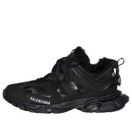 Кроссовки track sneakers 'fake fur black' Balenciaga, черный 668555w3cq11000 | black/white