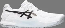 Кроссовки gel resolution 9 'white black' Asics, белый 1041a330 100 | white