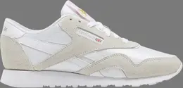 Кроссовки wmns classic nylon 'white light grey' 2020 Reebok, белый fv4507 | white