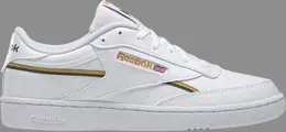 Кроссовки club c 85 vegan 'white green gold' Reebok, белый gy7154 | white