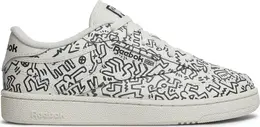Кроссовки keith haring x club c 'dancing figures allover print' Reebok, белый gz1458 | white