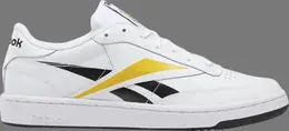 Кроссовки club c vector 'black toxic yellow' Reebok, белый ef8839 | white