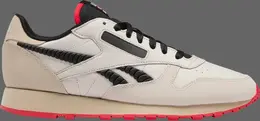Кроссовки the money heist x classic leather 'dali mask' Reebok, белый gx9443 | white
