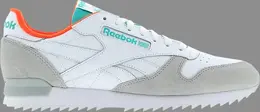Кроссовки classic leather ripple clip su 'white teal lava' Reebok, белый cn5878 | white