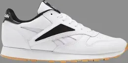 Кроссовки classic leather mark 'white black' Reebok, белый 000116 | white