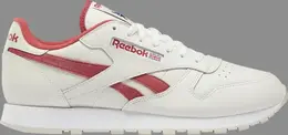 Кроссовки classic leather 'chalk mars red' Reebok, белый fy9405 | white