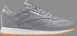 Кроссовки classic leather 'pure grey gum' Reebok, серый gy3599 | grey