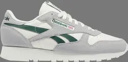Кроссовки classic leather 'pure grey dark green' Reebok, серый gx9319 | grey