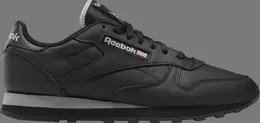 Кроссовки classic leather 'black pure grey' Reebok, черный gw3330 | black