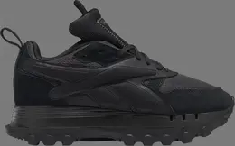 Кроссовки cardi b x classic leather v2 'triple black' Reebok, черный gz4694 | black