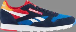Кроссовки classic leather mu 'collegiate navy red' Reebok, синий dv7129 | blue