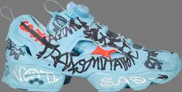 Кроссовки vetements x instapump fury 'graffiti - blue' Reebok, синий 0001361 | blue