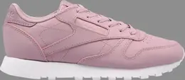 Кроссовки wmns classic leather 'lilac fog' Reebok, фиолетовый cn8661 | purple