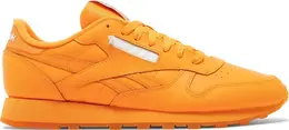 Кроссовки popsicle x classic leather 'semi fire spark' Reebok, апельсин gy2435 | orange