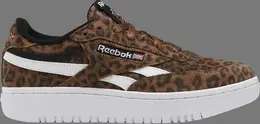 Кроссовки wmns club c double revenge 'animal print' Reebok, коричневый fw7952 | brown