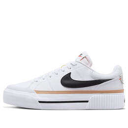 Кроссовки court legacy lift 'white hemp' Nike, белый dm7590-100 | white/black-hemp-team orange