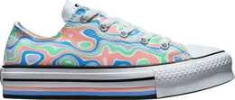 Кроссовки Converse Chuck Taylor All Star Lift Platform Low GS Color Swirl, розовый a01018f | pink