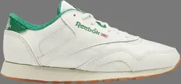 Кроссовки classic leather plus 'chalk glen green' Reebok, пломбир gz4981 | cream