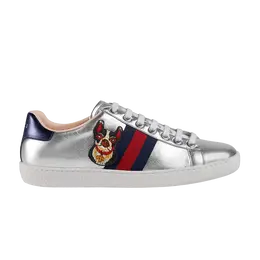 Кроссовки Gucci Wmns Ace Year of the Dog - Metallic Silver, серебряный 501908 dxal0 8164 | year of the dog - metallic silver
