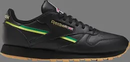 Кроссовки classic leather 'jamaican flag' Reebok, черный 000853 | black