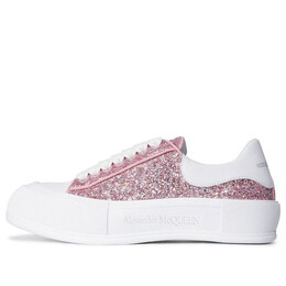 Кроссовки glitter deck plimsoll 'rose pink' Alexander McQueen, розовый 676687w4rn35686 | rose pink