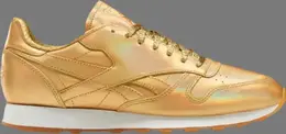 Кроссовки classic leather mu 'gold metallic' Reebok, золото fx7194 | gold