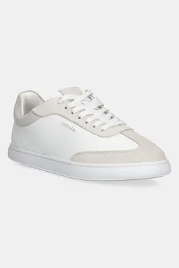 Кожаные кроссовки CUPSOLE LACE UP - LTH SUE MIX Calvin Klein, белый ppya-obd0r6_00x | bianco