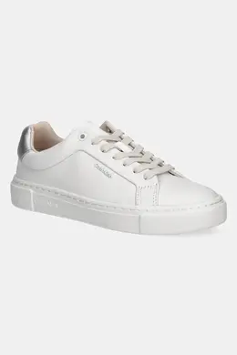 Кожаные кроссовки CUPSOLE LACE UP W/ML - LTH Calvin Klein, белый ppya-obd0pw_00a | bianco