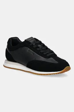 Кожаные кроссовки RUNNER LACE UP - LTH SUE MIX Calvin Klein, черный ppya-obd0pu_99x | nero