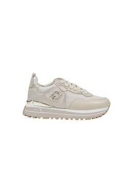 Кроссовки женские Liu Jo с логотипом бренда комбинированные, бежевый 99665 | beige