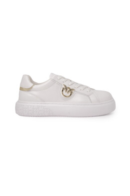 Кеды женские Pinko на толстой подошве, бело-золотой 90950 | white