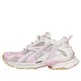 Кроссовки runner sneakers 'white baby pink mesh and nylon' Balenciaga, белый 677403w3rb39059 | white/brown/pink