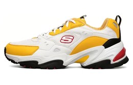 Кроссовки Stamina V2 Chunky для мужчин с низким верхом, белые/черные/желтые Skechers 666166-wyl
