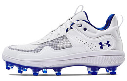 Кроссовки женские низкие белые/королевские синие Under Armour 3024329-102