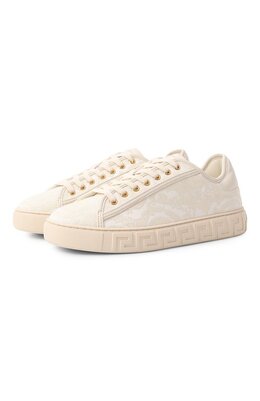 Текстильные кеды Barocco Greca Versace 1013568/1a09449