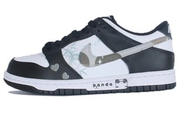 Кастомизированные кроссовки Nike Dunk Skateboard Men Low-Top, черный/белый dd1391-100(team10-竹林熊猫) | black