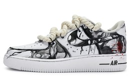 Кастомизированные кроссовки Nike Air Force 1 Low 811 Manufacture Time For Men's, черный/белый/красный cw2288-111(team80-男款肆时平安) | black/white/red