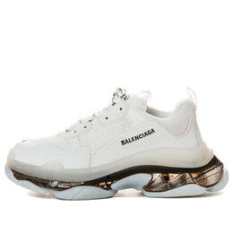 Кроссовки triple s sneaker 'clear sole - white black' Balenciaga, белый 541624w2fr29010 | white/gold
