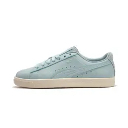 Кроссовки Puma Clyde Premium Skateboarding Shoes Unisex Low-top Frost Blue - Rice White, голубой 39483402 | frost blue - rice white